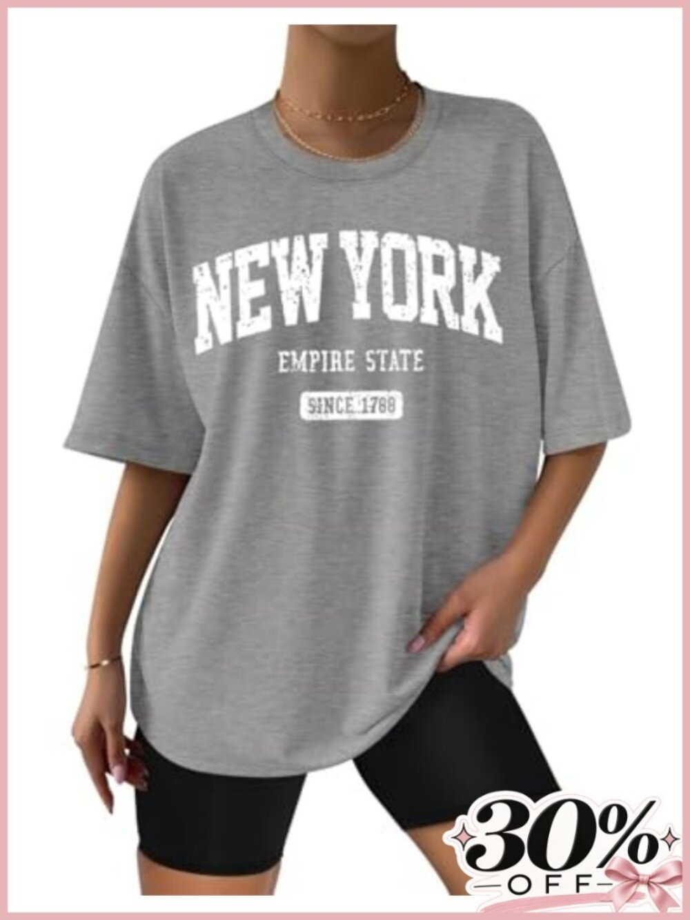 Women's Oversized Graphic Tee Short Sleeve Cotton T-Shirt